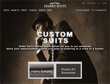 Tablet Screenshot of harrysuits.com